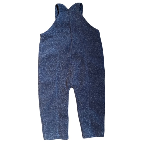 Y2k OshKosh B'gosh Baby Boys 24 Mo Navy Blue Fleece Penguin Polar Bear Overalls - Picture 3 of 4